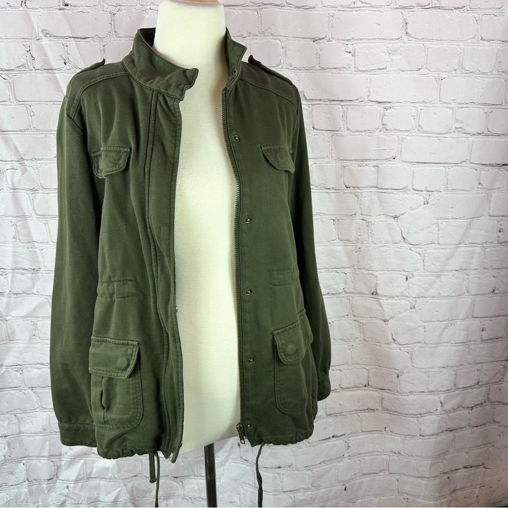 Kut from the Kloth Olive Utility military Jacket womens M grunge streetwear